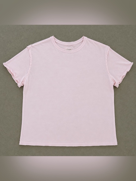 We The Free Tops - We The Free Pink Raw Seam Slub Tee Exposed Seams Short Sleeve Small